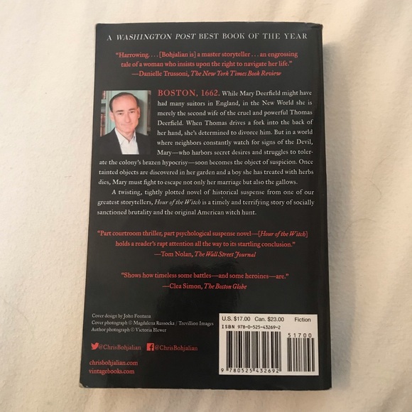 Hour of the Witch by Chris Bohjalian, a NY Times Best Seller set in Boston 1662 - Picture 2 of 2